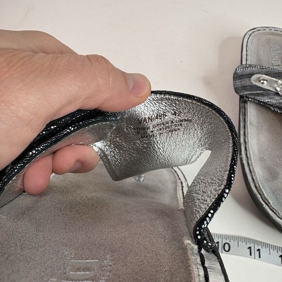 ALEGRIA Vanessa Gray / Silver Metallic EU 42 (US 10) Womens Sandals VAN-496 - Picture 9 of 10